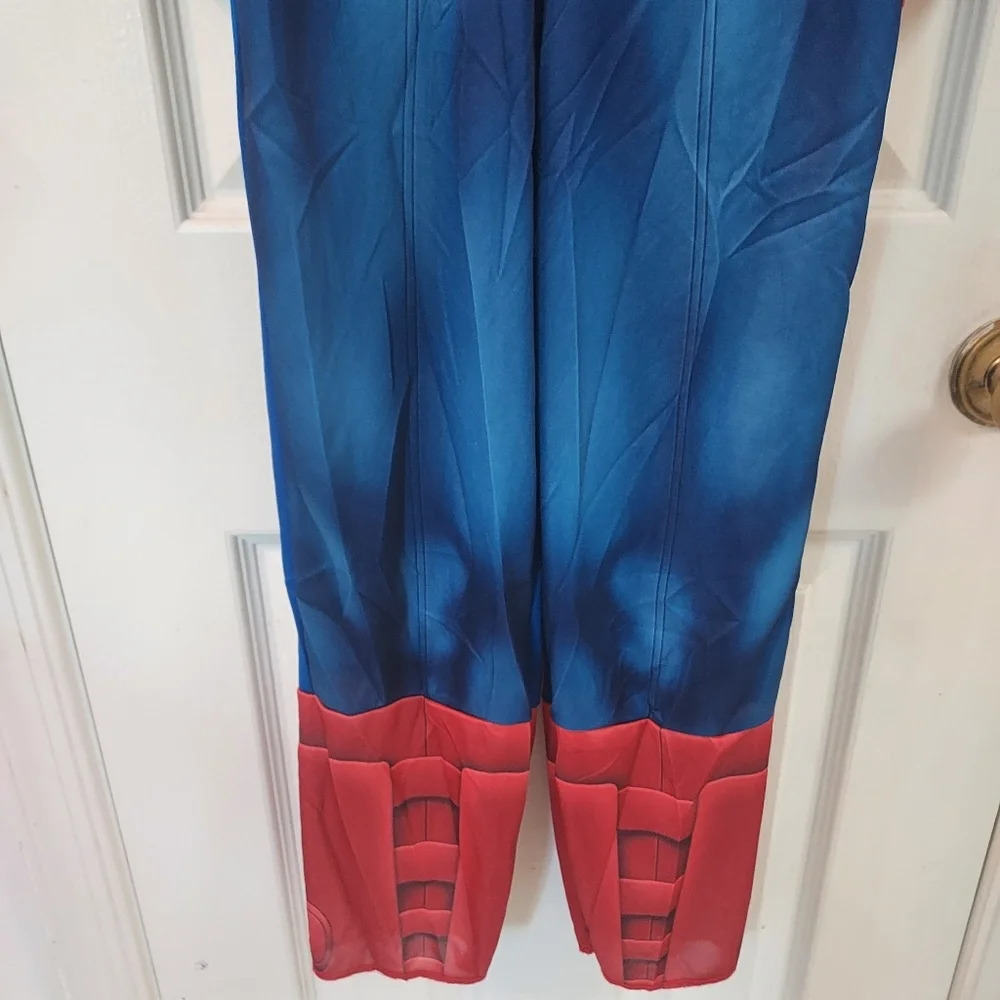 Marvel Captain American Halloween Costume in Size 8/10 Medium - Jumpsuit Only - Picture 4 of 11